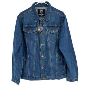 Epic Games Jean Denim Jacket Fortnite Embroidered Logo 100% Cotton Men's XL NEW